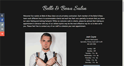 Desktop Screenshot of belleandbeausalon.com